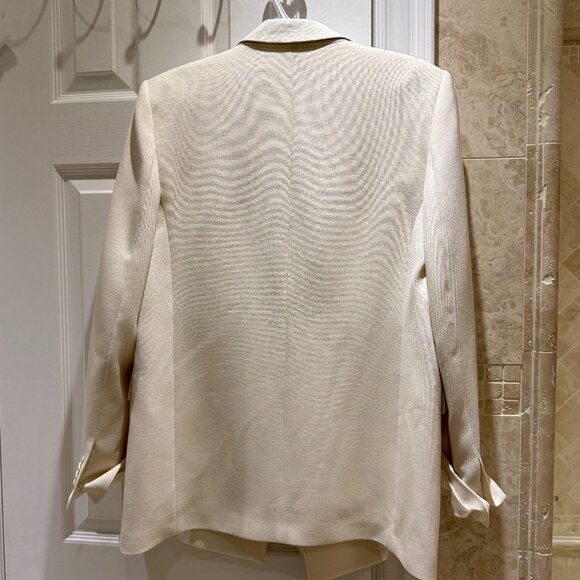 Zara DOUBLE-BREASTED BUTTONED BLAZER - Picture 4 of 8